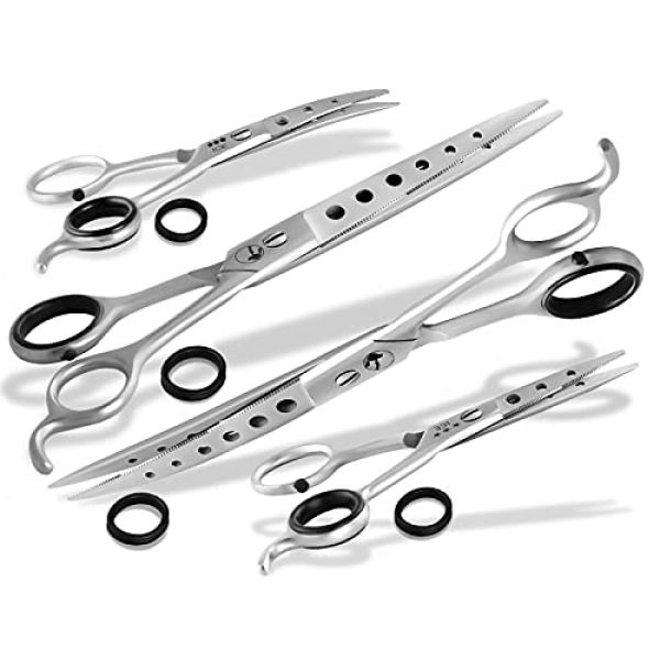 Hundeschere gebogen & gerade mit Lochdesign