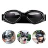 POPETPOP Hundesonnenbrille Augenschutz Schutz Wasserdichte Schutzbrille mit UV-Schutz und Gurt 