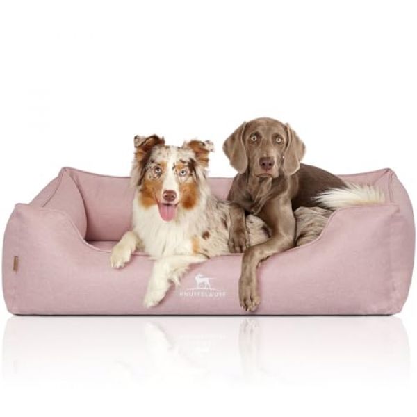 Ortopädisches XXL Hundekörbchen in Rosa von Knuffelwuff