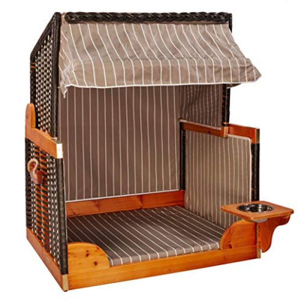 Kleiner Hundestrandkorb mit Dach von intergrill